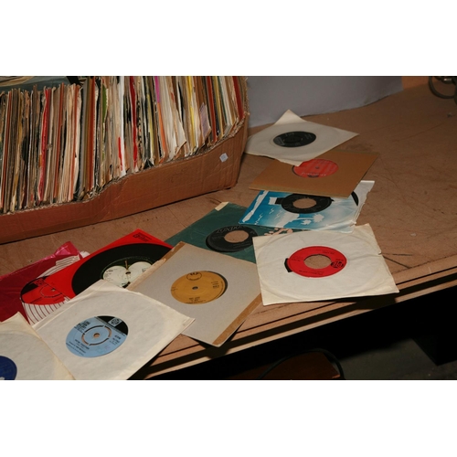 966 - A TRAY CONTAINING OVER TWO HUNDRED AND EIGHTY 7in SINGLES including Elvis Presley, Mama's and the Pa... 