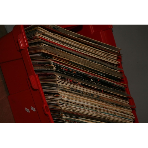 969 - A TRAY CONTAINING APPROX NINETY LPs BY ELVIS PRESLEY including some originals, some reissues and som... 