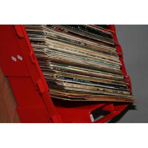 969 - A TRAY CONTAINING APPROX NINETY LPs BY ELVIS PRESLEY including some originals, some reissues and som... 