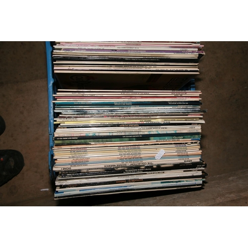 997 - A TRAY CONTAINING OVER ONE HUNDRED AND SIXTY LPs including Madonna, Dionne Warwick, Skids, The Voice... 