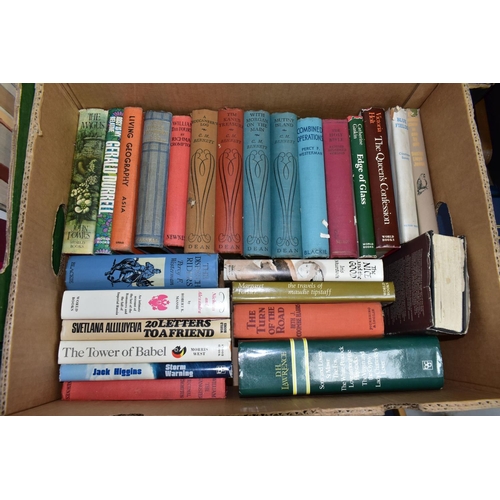 402 - BOOKS, seven boxes and loose containing approximately 230 miscellaneous titles in hardback and paper... 