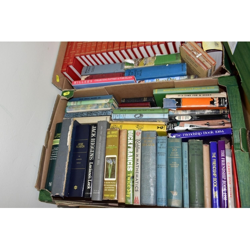 402 - BOOKS, seven boxes and loose containing approximately 230 miscellaneous titles in hardback and paper... 