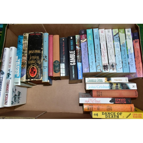 403 - BOOKS, five boxes containing approximately 220 mostly paperback titles, of contemporary fiction, aut... 