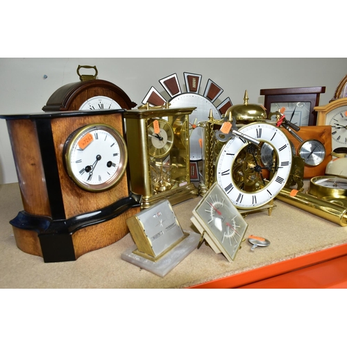 428 - A COLLECTION OF ASSORTED CLOCKS AND BAROMETERS, comprising ten modern mantel clocks, Seiko, Charnwoo... 