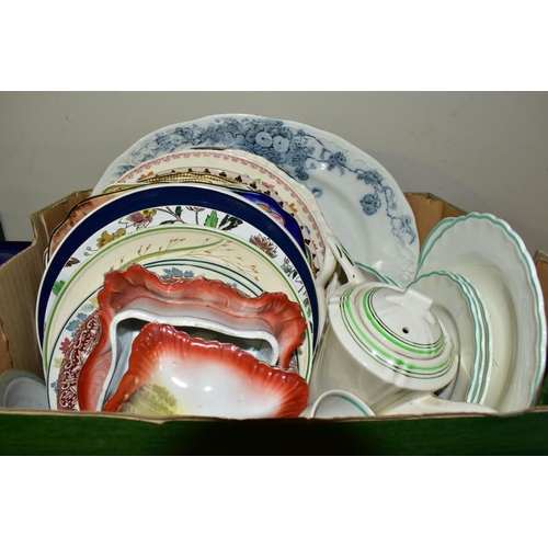 480 - FOUR BOXES OF ASSORTED CERAMICS AND GLASS ETC, to include a Royal Crown Devon vase with Charlotte Rh... 