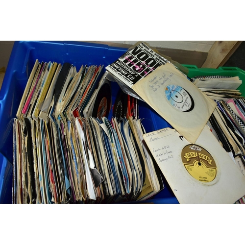 484 - THREE BOXES OF LP RECORDS AND SINGLES, lps include Wowie Zowie - the world of progressive music, Pau... 