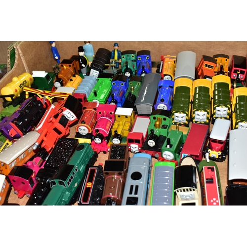 489 - THOMAS THE TANK ENGINE, two boxes containing a collection of Thomas The Tank Engine diecast models, ... 