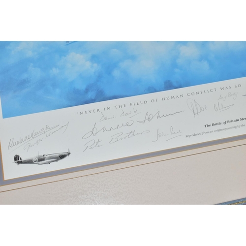 506 - TWO SIGNED LIMITED EDITION MILITARY AVIATION PRINTS, comprising The official Douglas Bader Foundatio... 