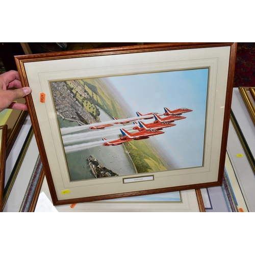 509 - SIX MILITARY AVATION THEMED PRINTS, comprising limited edition Robert Taylor prints, 'Stuka' signed ... 