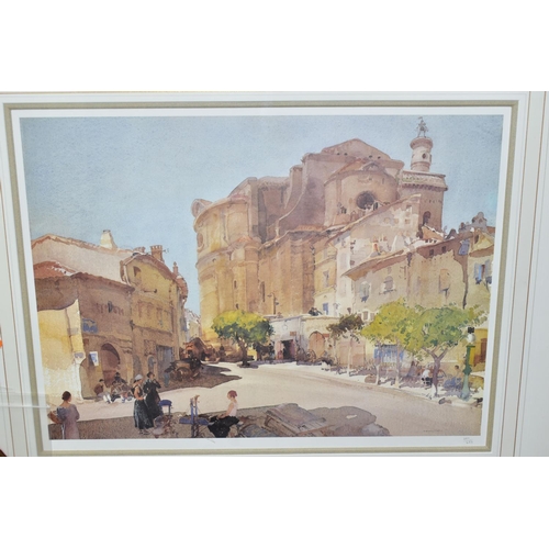 514 - WILLIAM RUSSELL FLINT (1880-1969) 'SUMMERTIME - UZES', a limited edition print depicting a French to... 