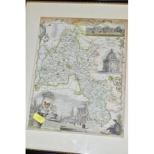 517 - NINE FRAMED MAPS DEPICTING ENGLISH COUNTIES, comprising of a Robert Morden map of Warwickshire, publ... 