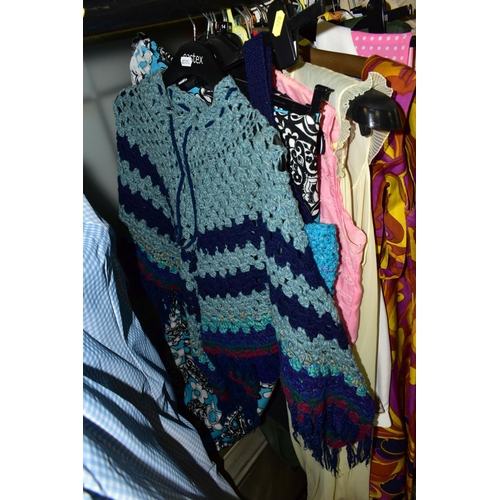 570 - A COLLECTION OF VINTAGE LADIES CLOTHING INCORPORATING STYLES FROM THE 1960'S AND 1970'S, comprising ... 