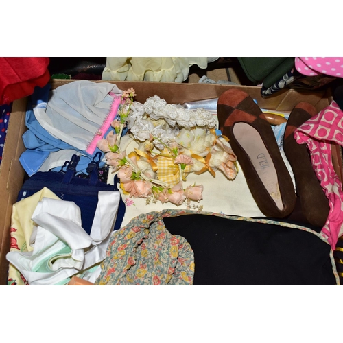 571 - A RAIL OF THIRTY TWO ITEMS OF ASSORTED VINTAGE CLOTHING comprising a gentleman's original Harris twe... 