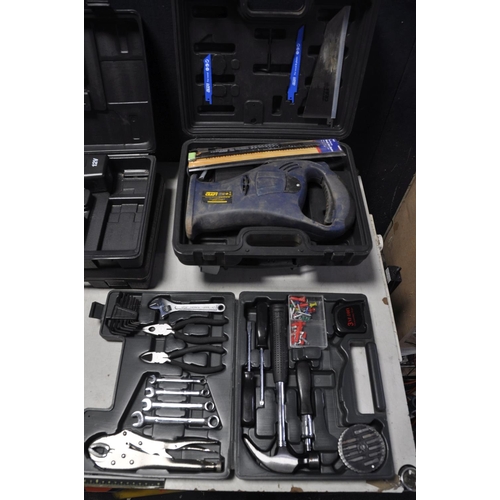 1074 - A COLLECTION OF POWERTOOLS to include two Performance Power cordless drills, Power craft MIJ-100B mu... 