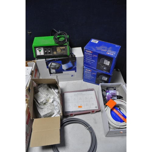 1075 - A COLLECTION OF ELECTRICAL SPARES to include plug sockets, coaxial sockets, extensions, remote socke... 