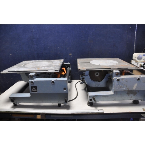 1113 - TWO ELU TGS172 FLIP SAWS both incomplete and need of attention/repair (both UNTESTED)