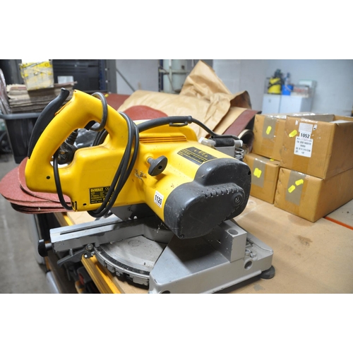 1120 - A DEWALT DW700 SLIDING MITRE SAW with blade (PAT pass and working)