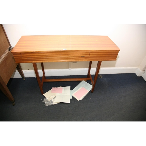 879 - A JOHN MORLEY BACH CLAVICHORD in a medium Walnut Veneered finish, ebony keys with receipts and paper... 