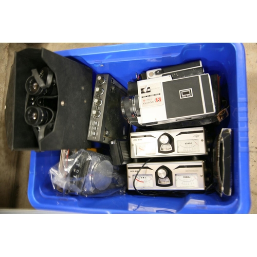 892 - TWO TRAYS CONTAINING VINTAGE TEST AND RADIO EQUPIMENT including a Yaesu YO-100 oscilloscope, a Bird ... 