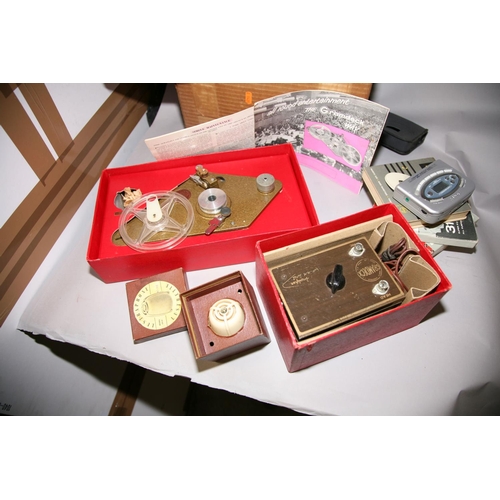 897 - AN ANDREW MERRYFIELD GRAMDECK GRAMAPHONE TAPE RECORDER in its original box and packaging, four tape ... 