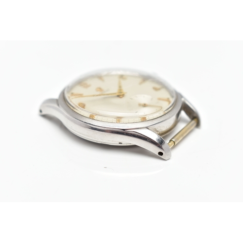 54 - A 1950s VINTAGE OMEGA MANUAL WIND WRISTWATCH, the cream dial with luminescent gold tone hourly appli... 