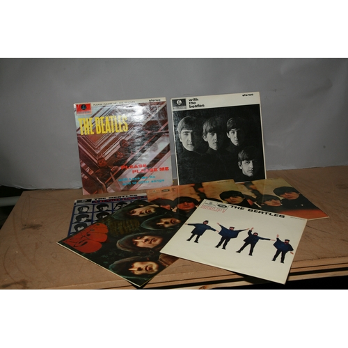 954 - SIX EARLY LPs FROM THE BEATLES comprising of  Please,Please Me (6th pressing), With the Beatles (1st... 