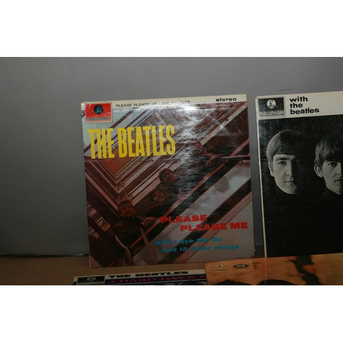 954 - SIX EARLY LPs FROM THE BEATLES comprising of  Please,Please Me (6th pressing), With the Beatles (1st... 