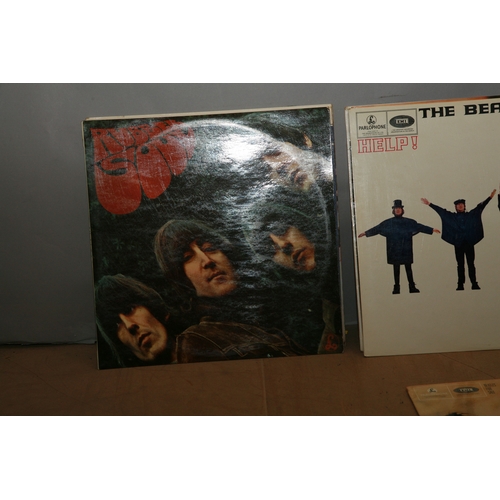 954 - SIX EARLY LPs FROM THE BEATLES comprising of  Please,Please Me (6th pressing), With the Beatles (1st... 