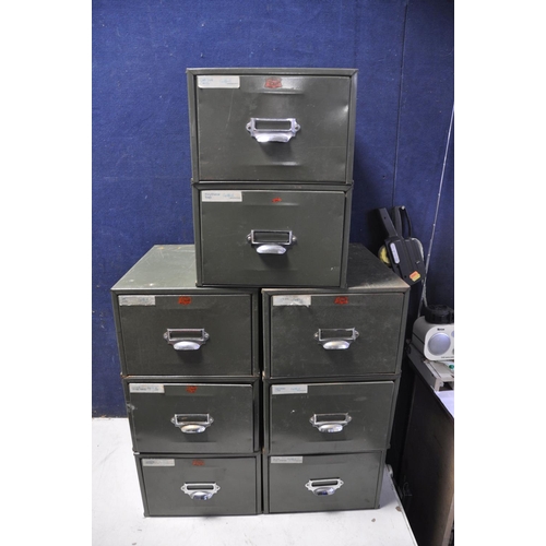 1089 - THREE PAIRS OF VETERAN SERIES FILING CABINETS (in good condition)