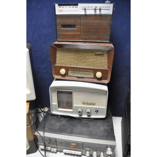 1090 - A LARGE COLLECTION OF VINTAGE ADIO EQUIPMENT to include Decca CR-1100 radio, vintage Baird radio, vi... 