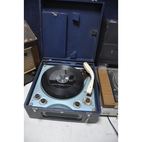 1090 - A LARGE COLLECTION OF VINTAGE ADIO EQUIPMENT to include Decca CR-1100 radio, vintage Baird radio, vi... 