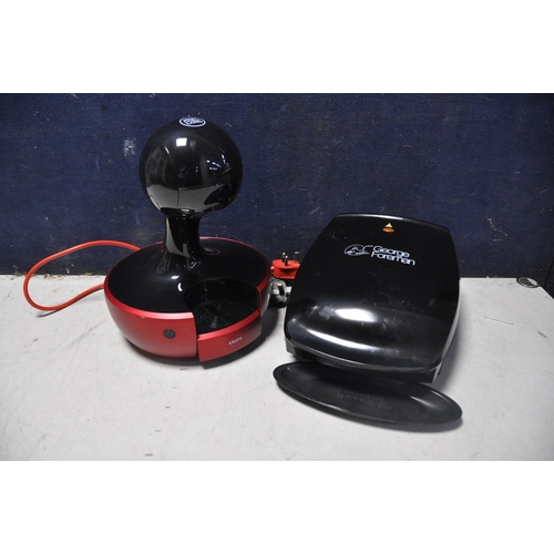 1096 - A DOLCE GUSTO KP350 KRUPS COFFEE MACHINE along with a George Foreman grill 18471 (both PAT pass and ... 