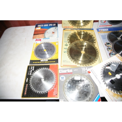 1111 - A QUANTITY OF MOSTLY NEW CIRCULAR SAW BLADES 10in and 8in