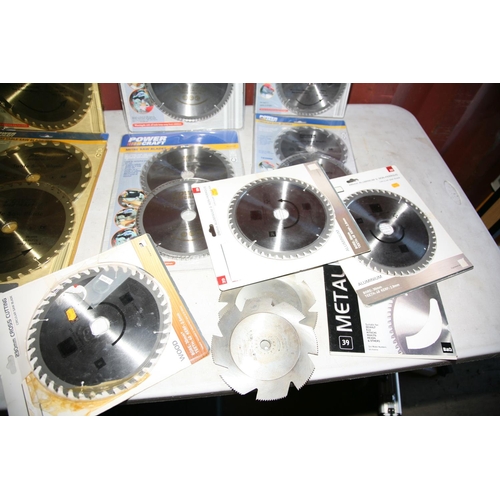 1111 - A QUANTITY OF MOSTLY NEW CIRCULAR SAW BLADES 10in and 8in