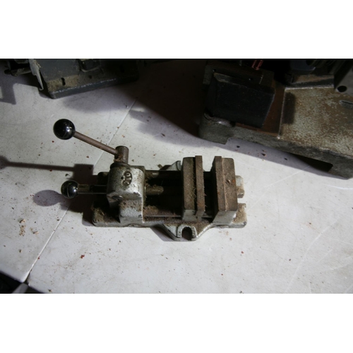 1128 - AN ELU BENCH GRINDER (missing one steady), a Stayer chop Saw (untested and missing parts) and a vint... 