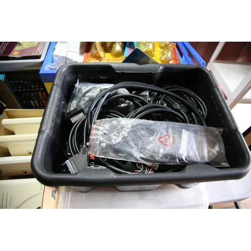 1135 - FIVE TRAYS AND LOOSE OF ELECTRICAL EQUIPMENT including 6 sets of downlighters , satellite dish LMBs ... 