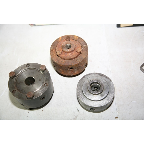 1145 - A CRAFT SUPPLIES PCC2000 PRECISION COMBINATION CHUCK two three jaw chucks (one very rusty) a four ja... 