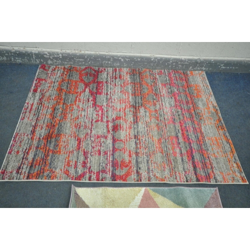 1234 - A RECTANGULAR CASA COLLECTION RUG, length 170cm x width 120cm, and a smaller rug (good condition) (2... 