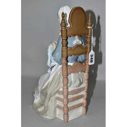 348 - A LLADRO FIGURE INSULAR EMBROIDERESS, NO. 4865, sculpted by Salvador Furio, issued 1974-1994, printe... 