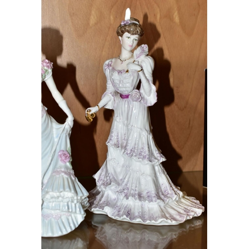 364 - THREE COALPORT FOR COMPTON & WOODHOUSE LIMITED EDITION LADY FIGURES, comprising 'Femmes Fatales - Li... 