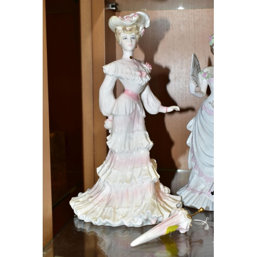 364 - THREE COALPORT FOR COMPTON & WOODHOUSE LIMITED EDITION LADY FIGURES, comprising 'Femmes Fatales - Li... 