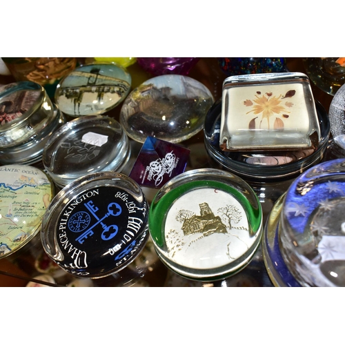 374 - A COLLECTION OF GLASS AND PERSPEX PAPERWEIGHTS, including a Wedgwood duck, s.d. to beak and scratche... 