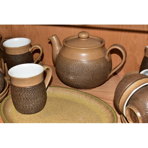 376 - A DENBY COTSWOLD PATTERN BREAKFAST WARES AND TWO OTHER PIECES OF DENBY, the Cotswold comprising four... 