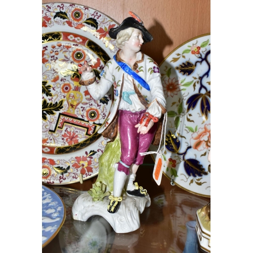 408 - A ROYAL CROWN DERBY PORCELAIN ALLEGORICAL FIGURE 'FIRE', the underside with impressed marks and iron... 