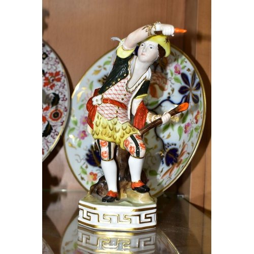 408 - A ROYAL CROWN DERBY PORCELAIN ALLEGORICAL FIGURE 'FIRE', the underside with impressed marks and iron... 