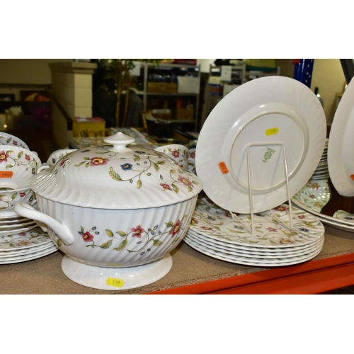 429 - A ROYAL DOULTON/ MINTON 'TAPESTRY' S770 PATTERN DINNER SET, comprising two covered tureens, two grav... 