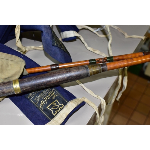 484 - A GROUP OF VINTAGE 'HARDY' FISHING RODS, comprising a Hardy 275cm two piece 9 weight fly rod in orig... 