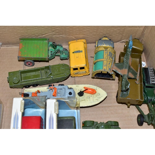 488 - DIECAST MODELS, fifteen DINKY models to include Matchbox models, military vehicles, a Patrol Boat an... 