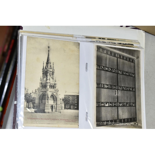 519 - POSTCARDS, three albums containing approximately 420 postcards and photographs dating from the early... 