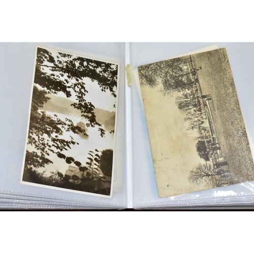 519 - POSTCARDS, three albums containing approximately 420 postcards and photographs dating from the early... 